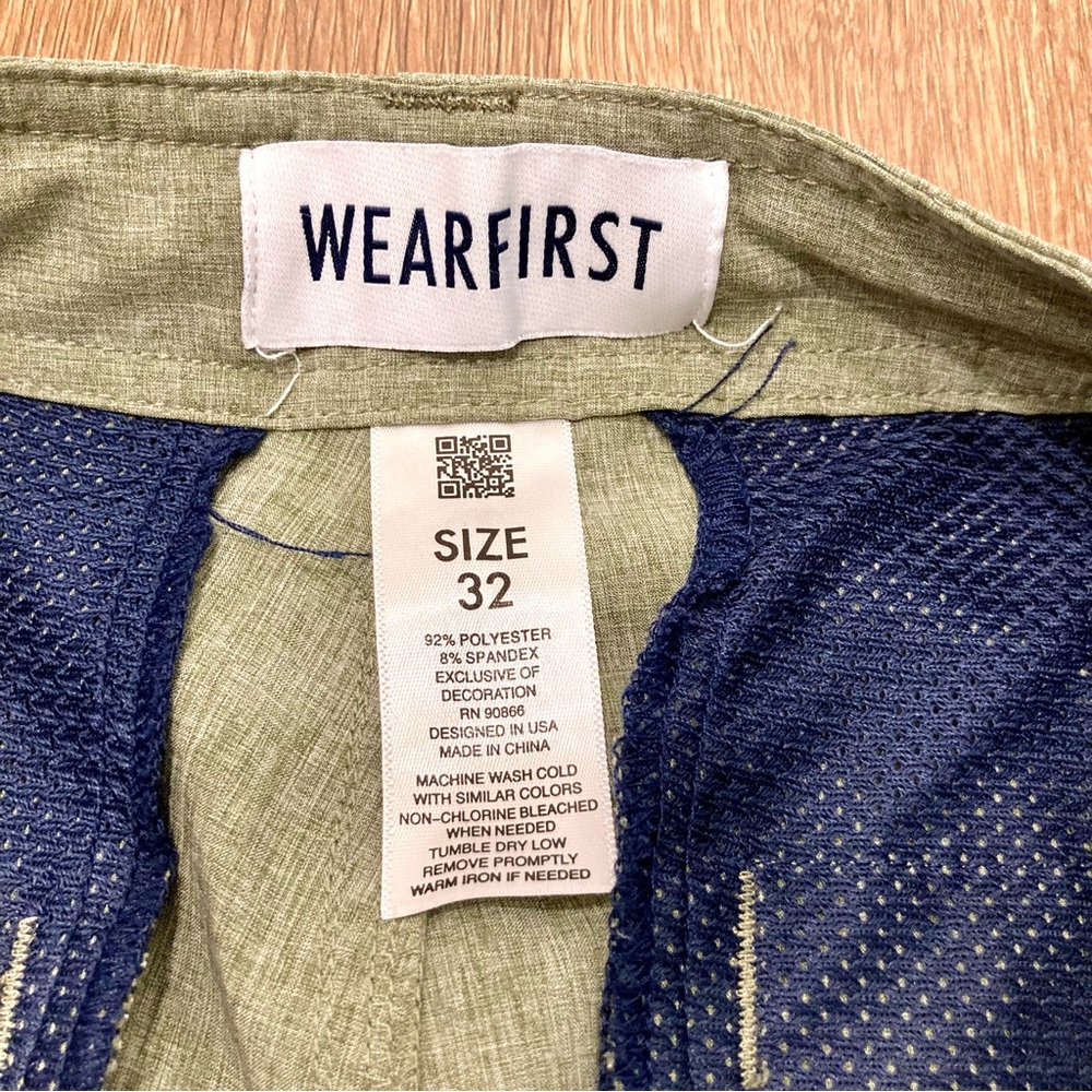 Men's Wearfirst Green Cargo Shorts Size 32 - Picture 11 of 11
